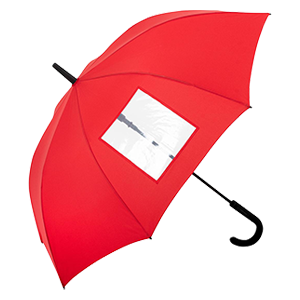 transparenter Regenschirm mit Sichtfeld